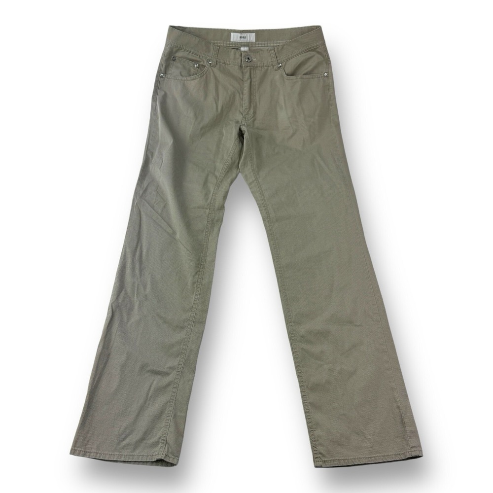 BRAX Feel‎ Good Cooper 5 Pocket Pants 32x32 Brown Basket Weave Cotton Elastane